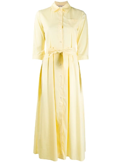 Shop Semicouture A-line Shirt Dress In Yellow