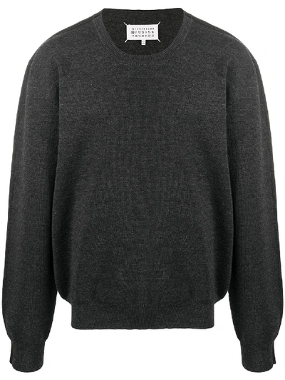 Shop Maison Margiela Stitch Detail Jumper In Grey