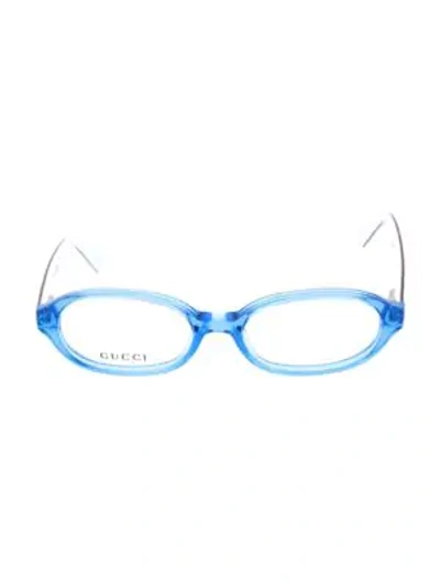 Shop Gucci Girl's 50mm Oval Optical Glasses In Blue White
