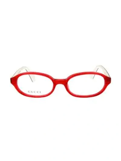 Shop Gucci Girl's 50mm Oval Optical Glasses In Red Blue