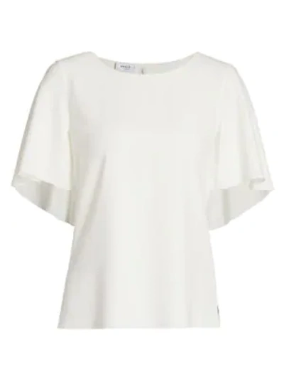 Shop Akris Punto Cape-sleeve T-shirt In Cream