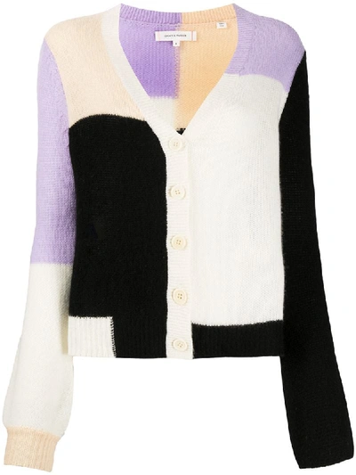 Shop Chinti & Parker Colour-block Knit Cardigan In Neutrals