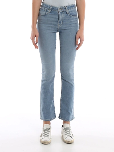 Shop Levi's 725 Denim High Rise Bootcut Jeans In Light Blue