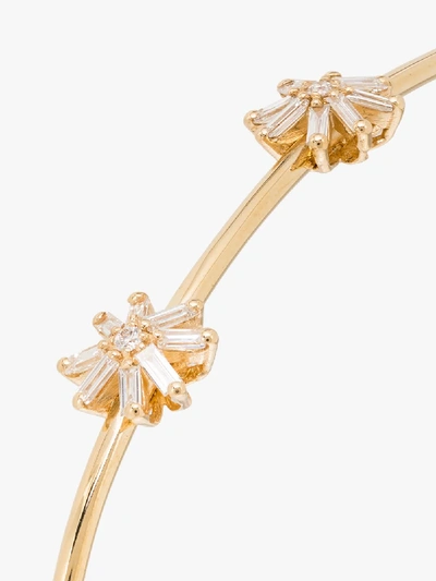 Shop Suzanne Kalan 18k Yellow Gold Flower Diamond Bracelet In Metallic