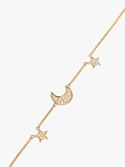 Shop Rosa De La Cruz 18k Yellow Gold Crescent Constellation Diamond Charm Bracelet