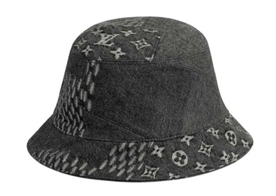 Lv Damier Geant Wave Monogram Sun Hat Black