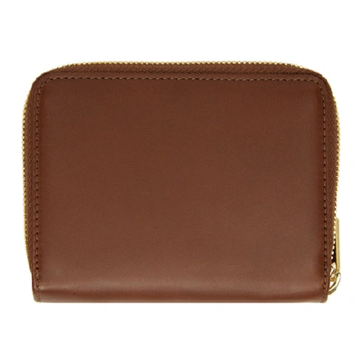 Shop Apc A.p.c. Brown Emmanuelle Compact Wallet In Cad Hazelnu