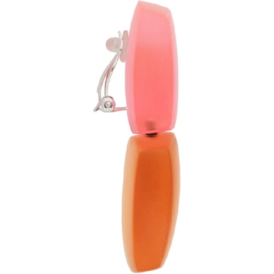 Shop Monies Pink And Orange Izzy Earrings In Pink/orang