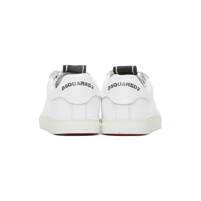 Shop Dsquared2 White And Black New Tennis Sneakers In M072 Bianro