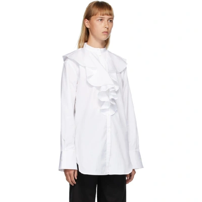 Shop Totême Toteme White Cabrera Shirt In 100 White