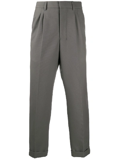 Shop Ami Alexandre Mattiussi Cropped Tailored Trousers In Grey