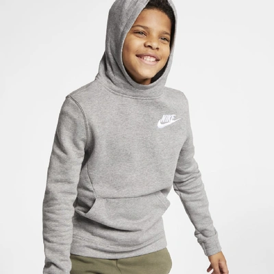 Shop Nike Sportswear Big Kids' (boys') Pullover Hoodie In Grey