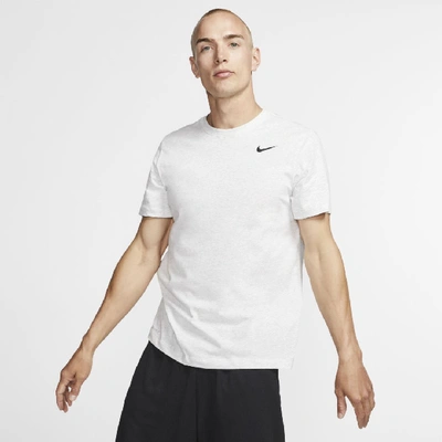 Shop Nike Men's Dri-fit Fitness T-shirt In Grey