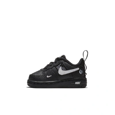 Shop Nike Force 1 Lv8 Utility Infant/toddler Shoes In Black,black,tour Yellow,white