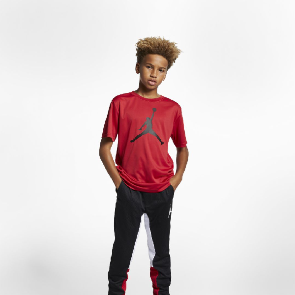 Jordan Jumpman Dri-fit Big Kids' (boys') Short-sleeve T-shirt In Red ...