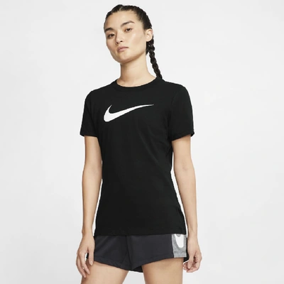 Shop Nike Dri-fit Women's Training T-shirt In Black