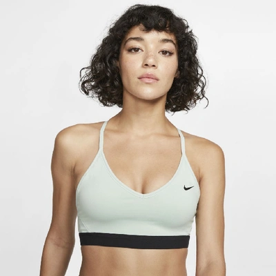 Shop Nike Indy Women's Light-support Sports Bra In Green