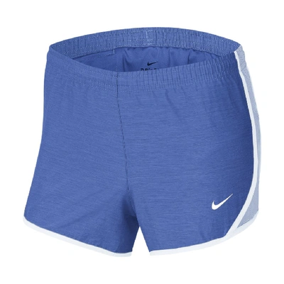 Shop Nike Dri-fit Tempo Big Kids' (girls') Running Shorts In Blue