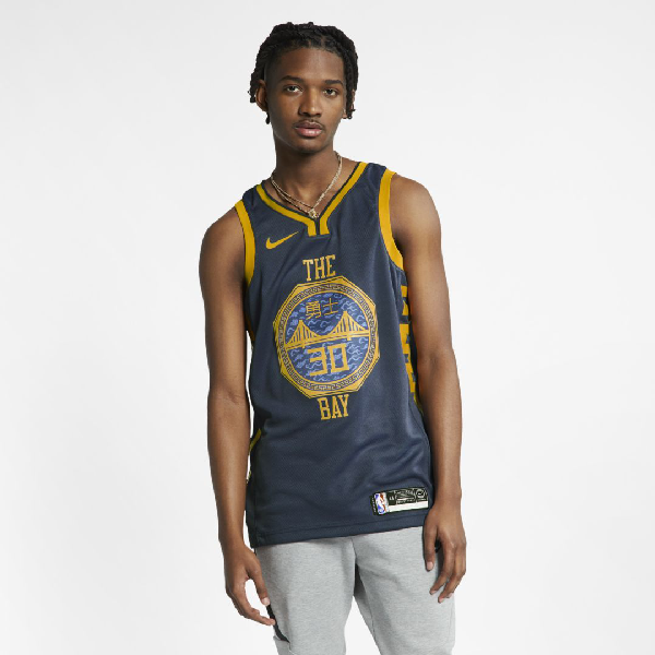 Nike Stephen Curry City Edition Swingman (golden State Warriors) Men's ...