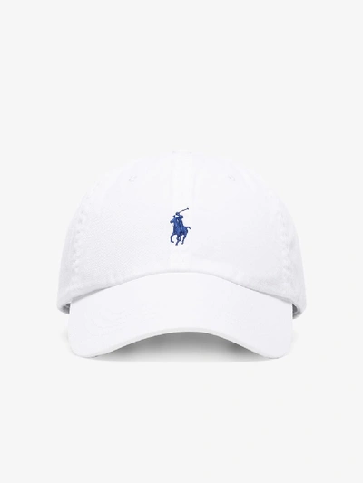 Shop Polo Ralph Lauren White Classic Sport Embroidered Logo Cap