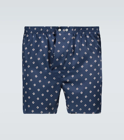 Shop Derek Rose Star 17 Boxer Shorts In Blue