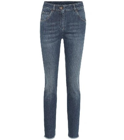 Shop Brunello Cucinelli Mid-rise Skinny Jeans In Blue