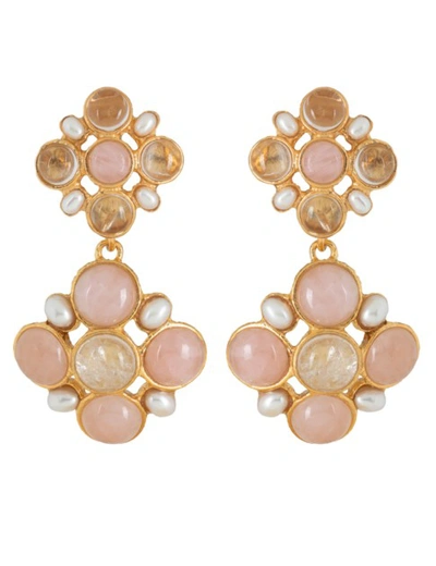 Shop Christie Nicolaides Guinevere Earrings Pale Pink