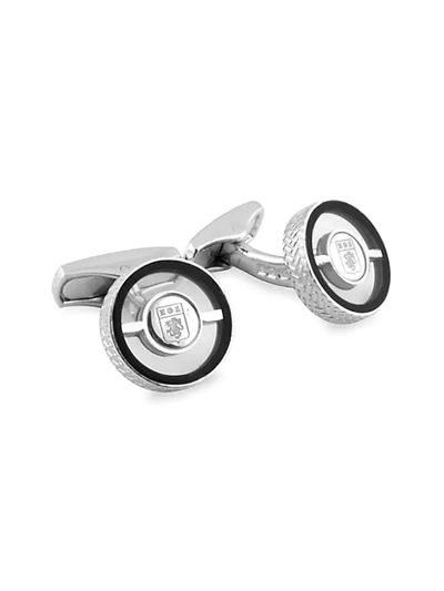 Shop Zegna Clear Rotating Cufflinks