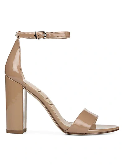Shop Sam Edelman Yaro Patent Ankle-strap Sandals In Rosa Nude