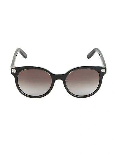 Shop Ferragamo 53mm Gradient Circle Sunglasses In Crystal Black