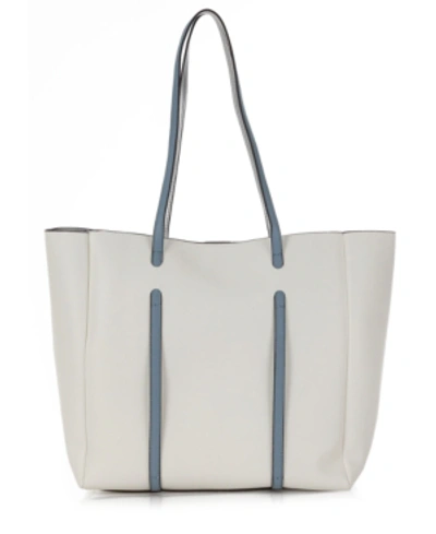 Shop Sondra Roberts Nappa Tote In White Combo