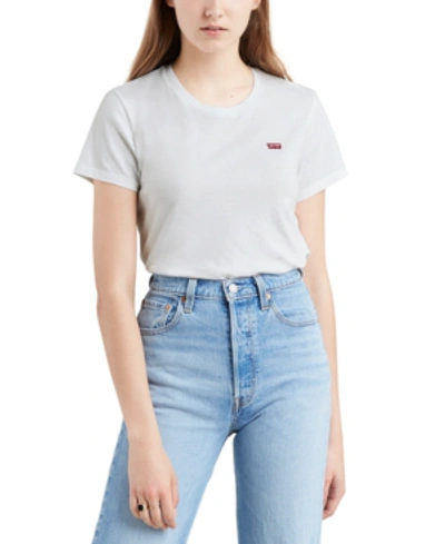 Shop Levi's Women's The Perfect Crewneck Cotton T-shirt In White