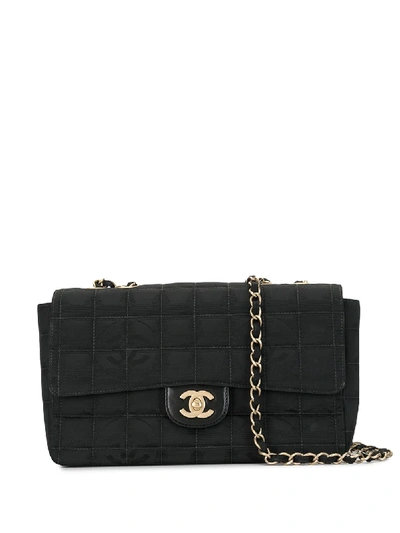Pre-owned Chanel 2002 Quilted Choco Bar Shoulder Bag In Black