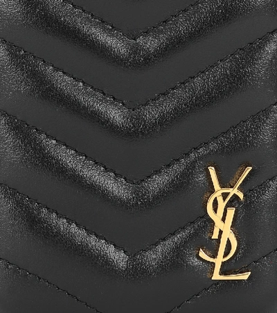 Shop Saint Laurent Leather Iphone 11 Pro Case In Black