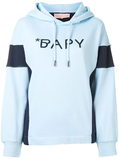 Shop Bapy By *a Bathing Ape® Contrast-panel Logo Hoodie In White