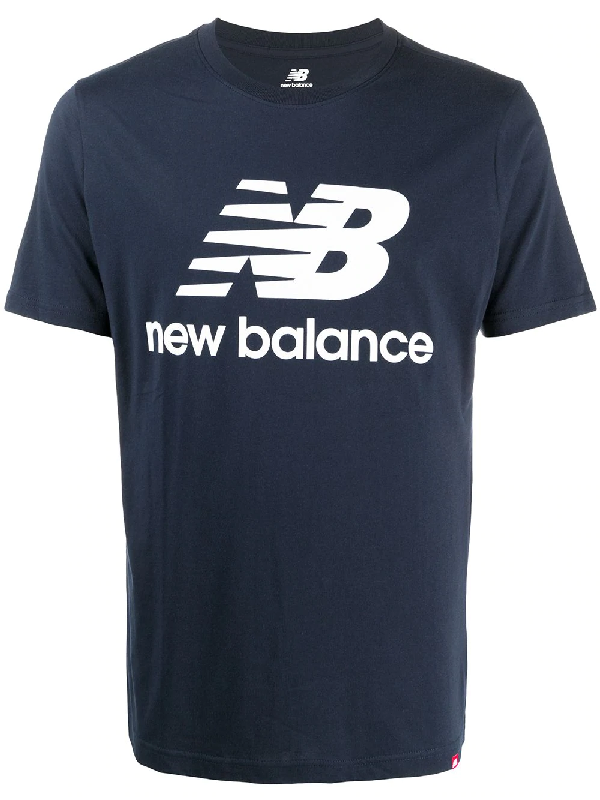 New Balance Slogan Print T-shirt In Blue | ModeSens