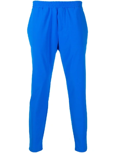 Shop Hydrogen Elasticated Cropped Trousers In Blue
