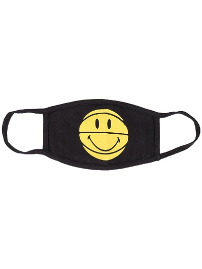 Shop Chinatown Market Smiley Basketball Face Mask In Black