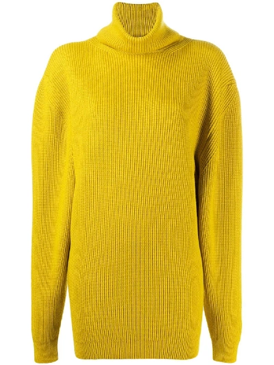 Shop Fenty Oversized Turtleneck Sweater In Yellow