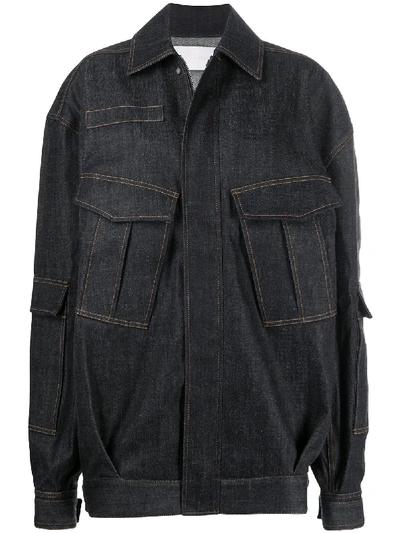 Shop Fenty Oversized Denim Jacket In Blue