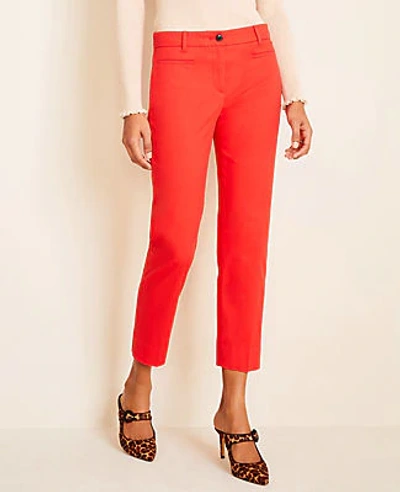 Shop Ann Taylor The Cotton Crop Pant - Curvy Fit In Cayenne Pepper