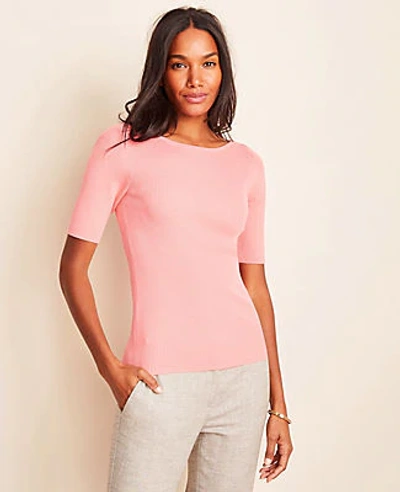 Shop Ann Taylor Boatneck Perfect Pullover In Desert Blossom