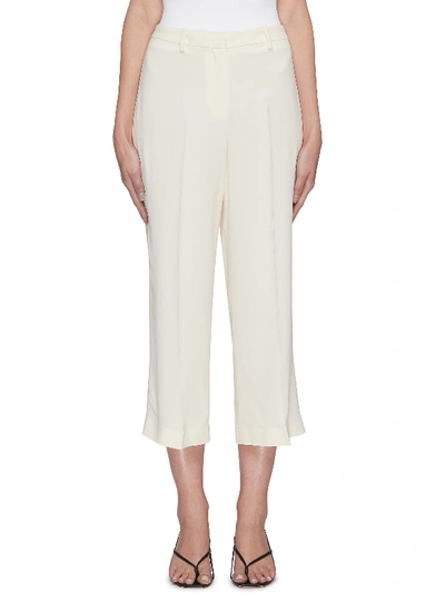 Shop Theory Crop Wide Suiting Pants In White