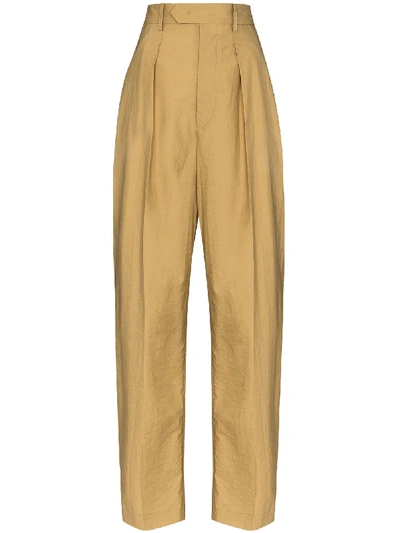 Shop Isabel Marant High Waist Tapered Trousers In Neutrals