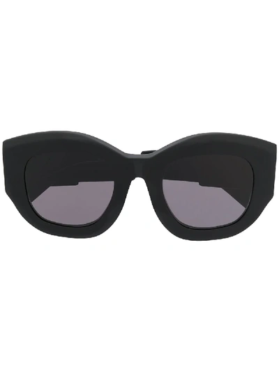 Kuboraum Oversized Square Acetate Sunglasses In Black