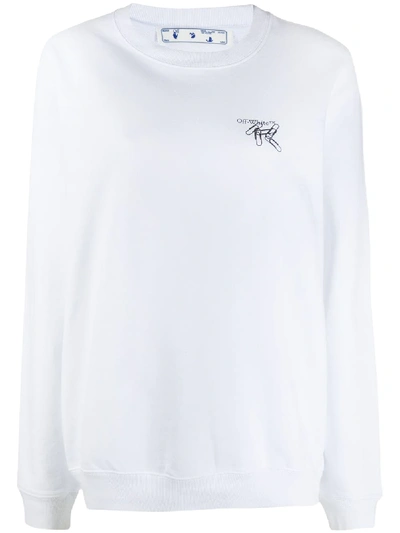 Shop Off-white Paper Clip Arrows Sweatshirt In White