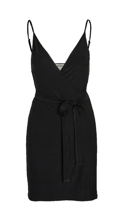 Shop L Agence Tate Wrap Dress In Black