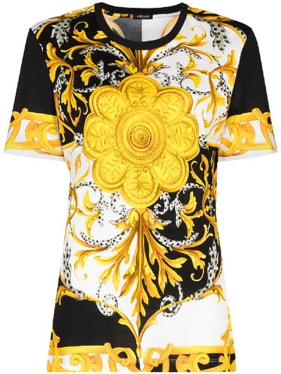 Shop Versace Baroque-print T-shirt In Multicolour