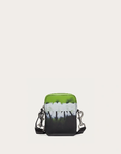 Shop Valentino Garavani Uomo Small Jelly Block Leather Crossbody Bag In Neon Green/multicolor