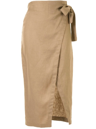 Shop Reformation Florence Skirt In Brown